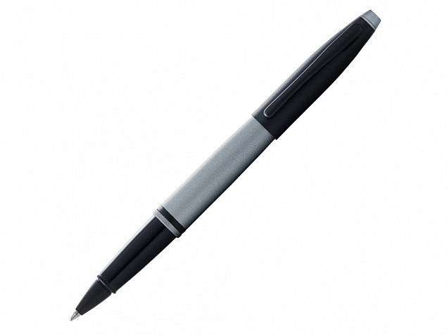 Ручка-роллер Calais Matte Gray and Black Lacquer с логотипом в Балашихе заказать по выгодной цене в кибермаркете AvroraStore