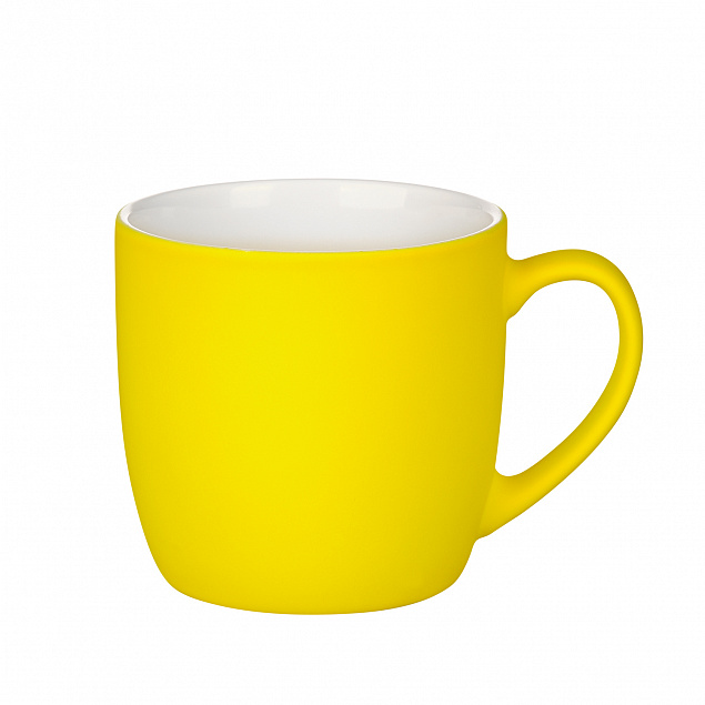 Керамическая кружка Viana, желтая с логотипом в Балашихе заказать по выгодной цене в кибермаркете AvroraStore