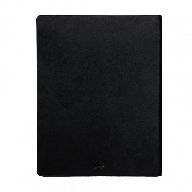 Бизнес-блокнот "Biggy", B5 формат, черный, серый форзац, мягкая обложка, в клетку с логотипом в Балашихе заказать по выгодной цене в кибермаркете AvroraStore