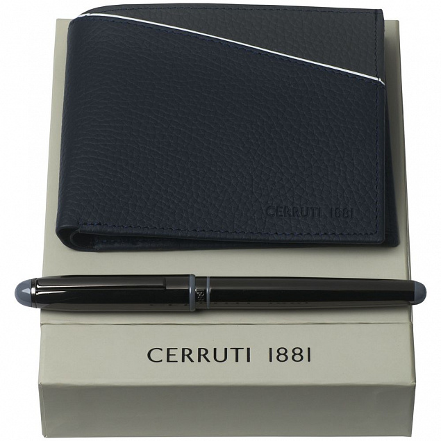 Набор Cerruti 1881: кошелек и роллер, синий с логотипом в Балашихе заказать по выгодной цене в кибермаркете AvroraStore