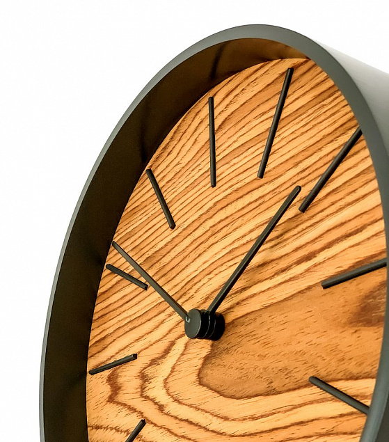 Часы настенные Largo, дуб с логотипом в Балашихе заказать по выгодной цене в кибермаркете AvroraStore