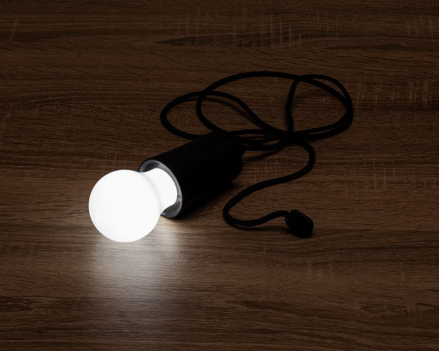 Лампа портативная Lumin, черная с логотипом в Балашихе заказать по выгодной цене в кибермаркете AvroraStore
