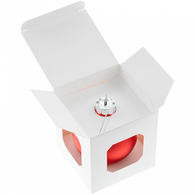 Елочный шар Finery Matt, 8 см, матовый красный с логотипом в Балашихе заказать по выгодной цене в кибермаркете AvroraStore