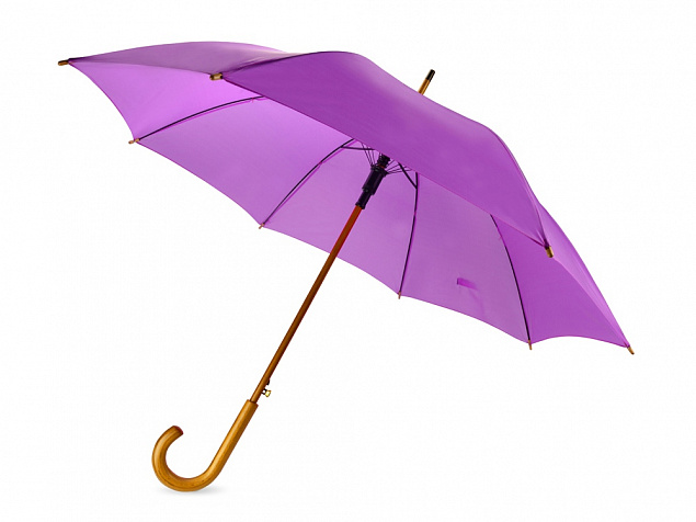 Зонт-трость полуавтоматический с деревянной ручкой с логотипом в Балашихе заказать по выгодной цене в кибермаркете AvroraStore