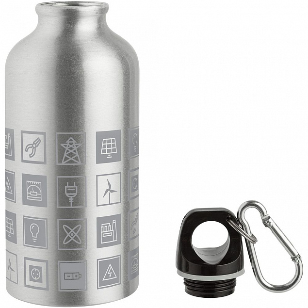 Бутылка для спорта «Industry. Энергетика», серебристая с логотипом в Балашихе заказать по выгодной цене в кибермаркете AvroraStore