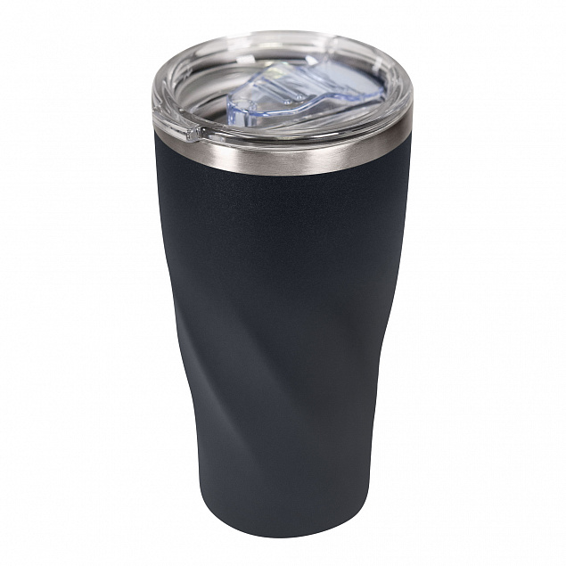 Термокружка вакуумная Portobello, Twist, 600 ml, черная с логотипом в Балашихе заказать по выгодной цене в кибермаркете AvroraStore