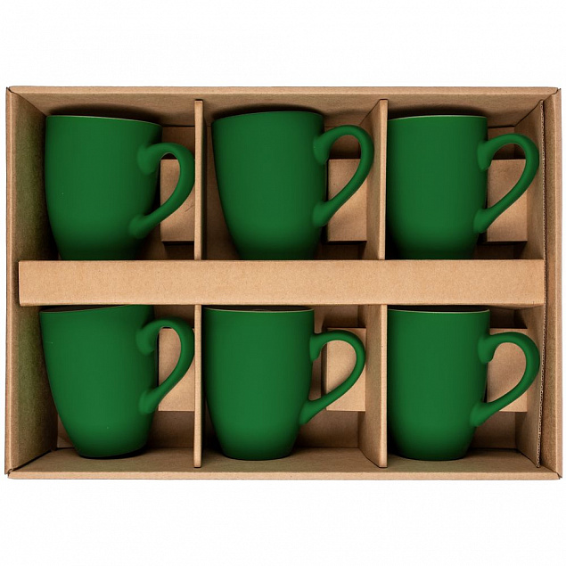 Набор кружек Good Morning c покрытием софт-тач, зеленый с логотипом в Балашихе заказать по выгодной цене в кибермаркете AvroraStore