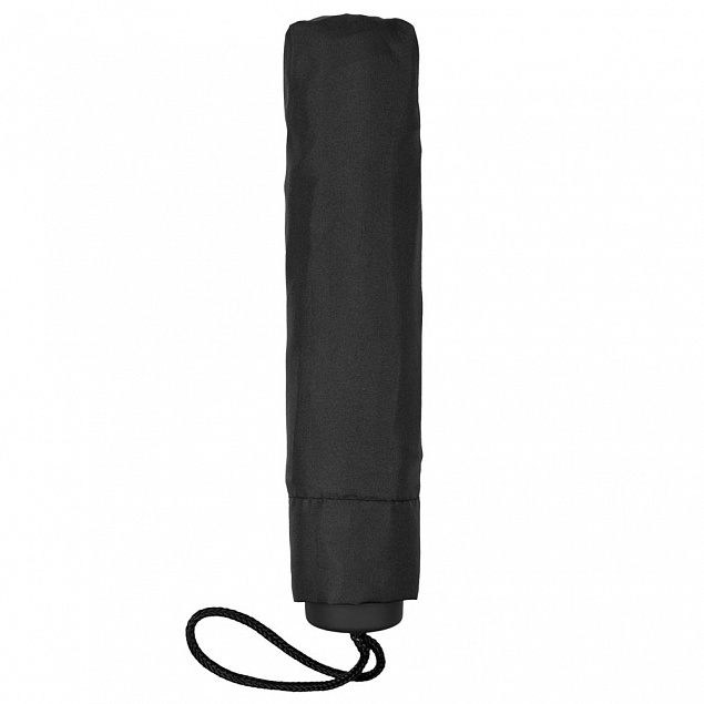 Зонт складной Light, черный с логотипом в Балашихе заказать по выгодной цене в кибермаркете AvroraStore