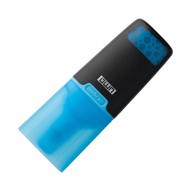 Маркер текстовый Liqeo Mini, голубой с логотипом в Балашихе заказать по выгодной цене в кибермаркете AvroraStore