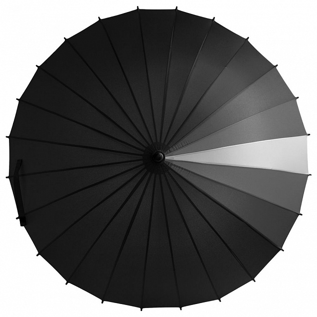 Зонт-трость «Спектр», черный с логотипом в Балашихе заказать по выгодной цене в кибермаркете AvroraStore