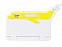 Бирка для багажа Hop, белый/желтый с логотипом в Балашихе заказать по выгодной цене в кибермаркете AvroraStore