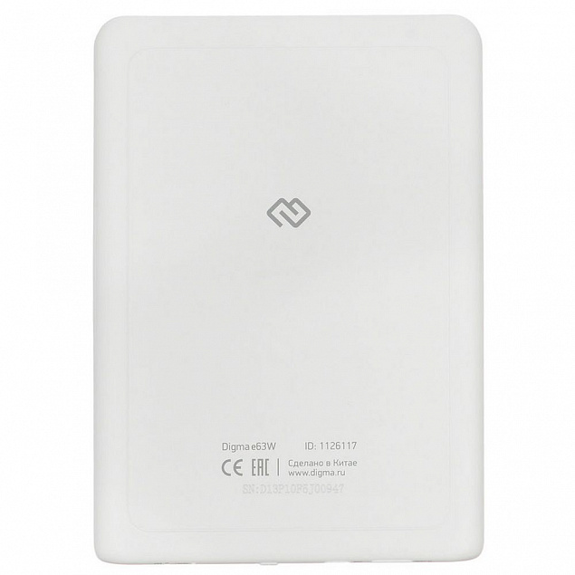 Электронная книга Digma E63W, белая с логотипом в Балашихе заказать по выгодной цене в кибермаркете AvroraStore