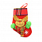 Сапожок подарочный новогодний №2 (олень красный), красный с логотипом в Балашихе заказать по выгодной цене в кибермаркете AvroraStore