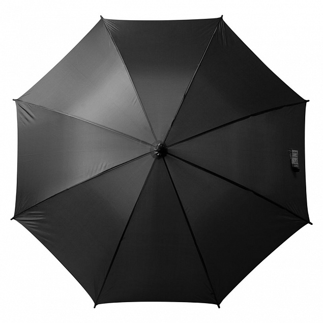 Зонт-трость Promo, черный с логотипом в Балашихе заказать по выгодной цене в кибермаркете AvroraStore