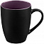 Кружка Bright Tulip, матовая, черная с фиолетовым с логотипом в Балашихе заказать по выгодной цене в кибермаркете AvroraStore