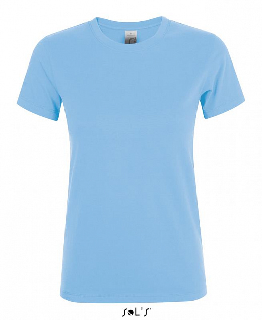 Фуфайка (футболка) REGENT женская,Голубой L с логотипом в Балашихе заказать по выгодной цене в кибермаркете AvroraStore
