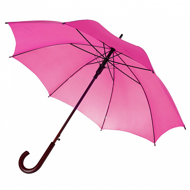 Зонт-трость Standard, ярко-розовый (фуксия) с логотипом в Балашихе заказать по выгодной цене в кибермаркете AvroraStore