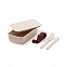 Ланч-бокс TAXLAM, нож и вилка в комплекте, пластик с бамбуковым волокном с логотипом в Балашихе заказать по выгодной цене в кибермаркете AvroraStore