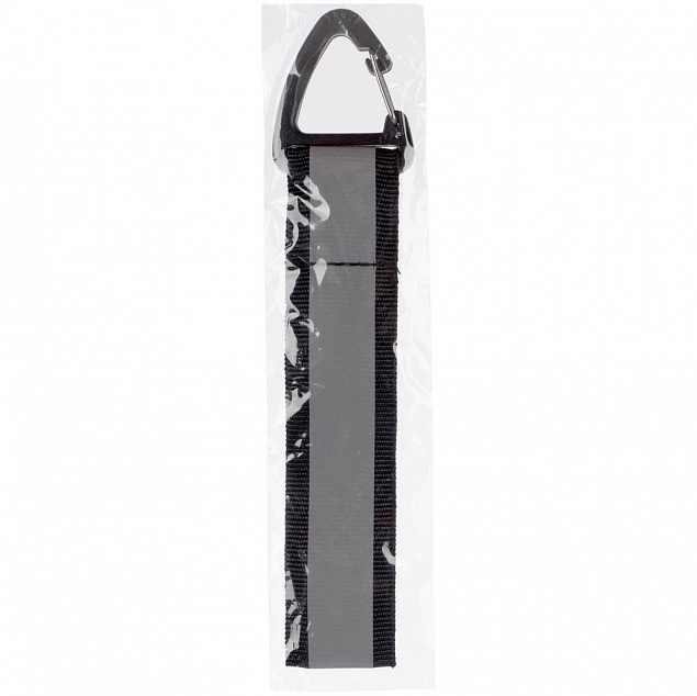 Светоотражающий брелок Flashline, серый с черным с логотипом в Балашихе заказать по выгодной цене в кибермаркете AvroraStore