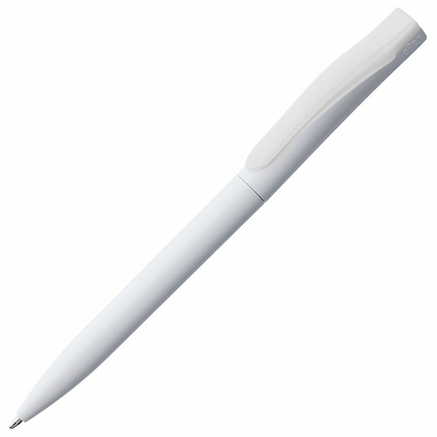 Ручка шариковая Pin, белая с логотипом в Балашихе заказать по выгодной цене в кибермаркете AvroraStore