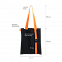 Шопер Superbag black (чёрный с оранжевым) с логотипом в Балашихе заказать по выгодной цене в кибермаркете AvroraStore
