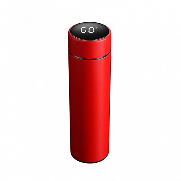 Термос Digiview c дисплеем - Красный PP с логотипом в Балашихе заказать по выгодной цене в кибермаркете AvroraStore