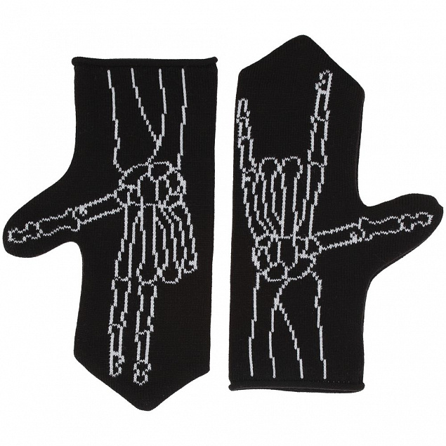 Варежки Sacred Bones, черные с логотипом в Балашихе заказать по выгодной цене в кибермаркете AvroraStore
