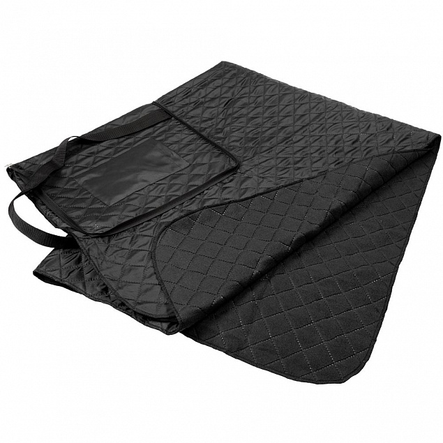 Плед для пикника Soft & Dry, черный с логотипом в Балашихе заказать по выгодной цене в кибермаркете AvroraStore