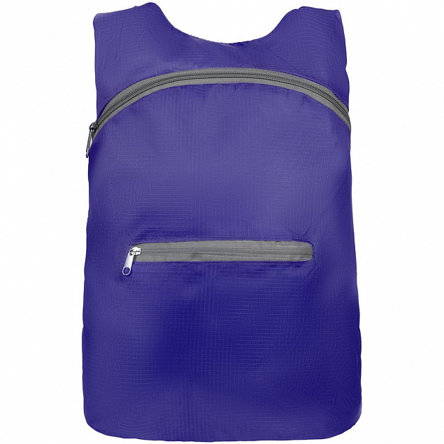 Складной рюкзак Barcelona, синий с логотипом в Балашихе заказать по выгодной цене в кибермаркете AvroraStore