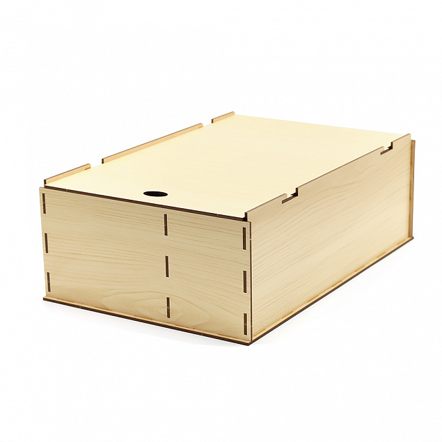 Подарочная коробка ламинированная из HDF 35,5*23,4*12,5 см ( 2 отделения)  с логотипом в Балашихе заказать по выгодной цене в кибермаркете AvroraStore