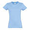 Футболка женская IMPERIAL WOMEN XXL небесно-голубой 100% хлопок 190г/м2 с логотипом в Балашихе заказать по выгодной цене в кибермаркете AvroraStore