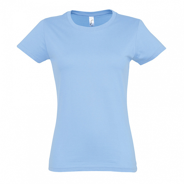Футболка женская IMPERIAL WOMEN XXL небесно-голубой 100% хлопок 190г/м2 с логотипом в Балашихе заказать по выгодной цене в кибермаркете AvroraStore