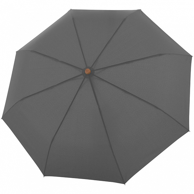 Зонт складной Nature Magic, серый с логотипом в Балашихе заказать по выгодной цене в кибермаркете AvroraStore