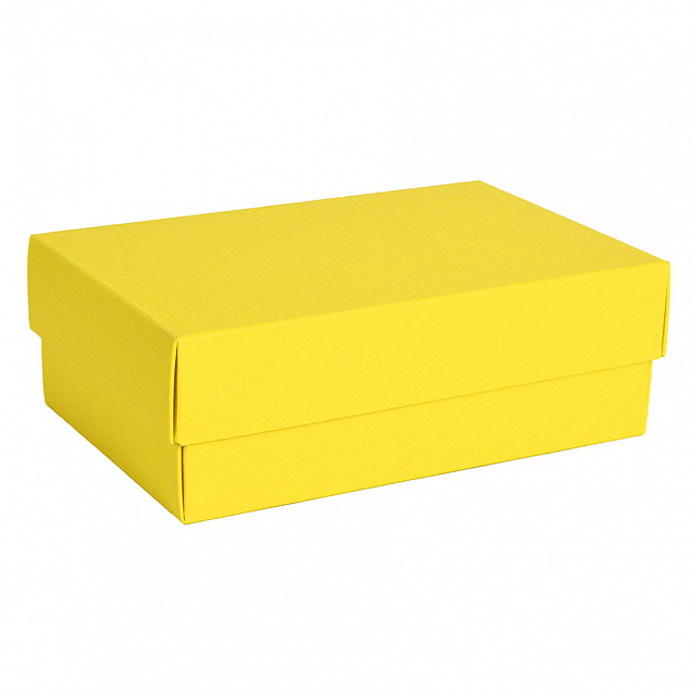 Коробка картонная, "COLOR" 11,5*6*17 см; желтый с логотипом в Балашихе заказать по выгодной цене в кибермаркете AvroraStore