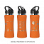 Бутылка спортивная "Индиана"с покрытием soft touch, оранжевая с логотипом в Балашихе заказать по выгодной цене в кибермаркете AvroraStore