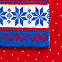 Шарф Happy View, красный с синим с логотипом в Балашихе заказать по выгодной цене в кибермаркете AvroraStore