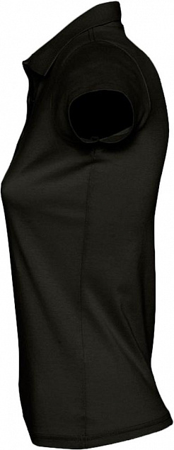 Рубашка поло женская Prescott Women 170, черная с логотипом в Балашихе заказать по выгодной цене в кибермаркете AvroraStore