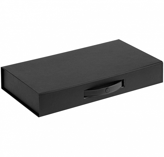 Коробка с ручкой Platt, черная с логотипом в Балашихе заказать по выгодной цене в кибермаркете AvroraStore