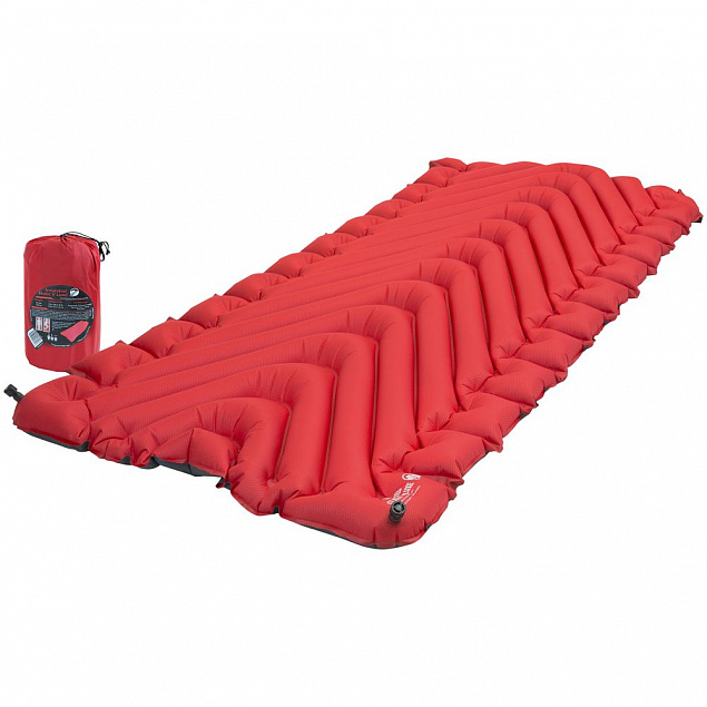 Надувной коврик Insulated Static V Luxe, красный с логотипом в Балашихе заказать по выгодной цене в кибермаркете AvroraStore