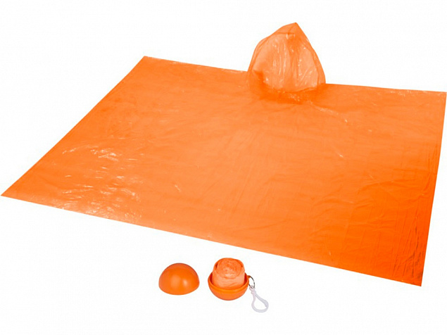 Дождевик Xina, оранжевый с логотипом в Балашихе заказать по выгодной цене в кибермаркете AvroraStore