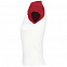 Футболка женская MILKY 150, белая с красным с логотипом в Балашихе заказать по выгодной цене в кибермаркете AvroraStore