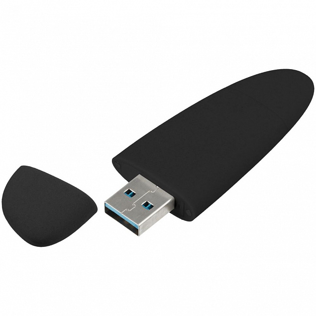 Флешка Pebble Type-C, USB 3.0, черная, 32 Гб с логотипом в Балашихе заказать по выгодной цене в кибермаркете AvroraStore