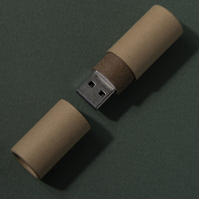 USB flash-карта TUBE (8Гб), натуральная, 6,0х1,7х1,7 см, картон с логотипом в Балашихе заказать по выгодной цене в кибермаркете AvroraStore