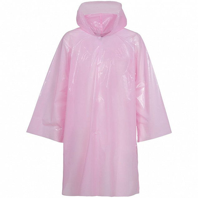 Дождевик-плащ CloudTime, розовый с логотипом в Балашихе заказать по выгодной цене в кибермаркете AvroraStore