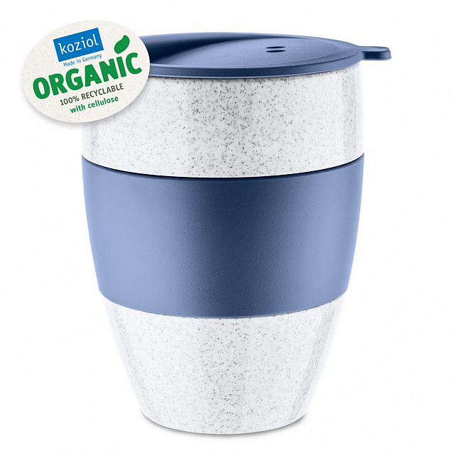 Термокружка Aroma To Go 2.0 Organic, синяя с логотипом в Балашихе заказать по выгодной цене в кибермаркете AvroraStore