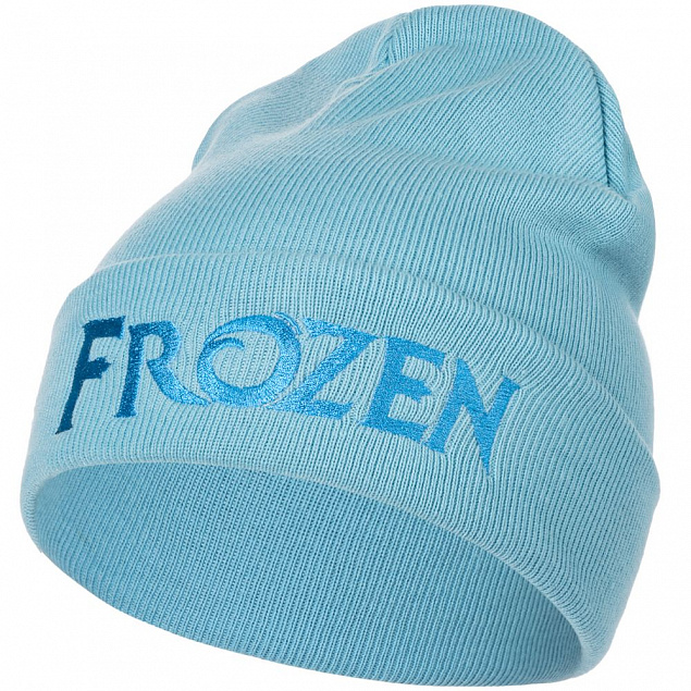 Шапка детская с вышивкой Frozen, голубая с логотипом в Балашихе заказать по выгодной цене в кибермаркете AvroraStore