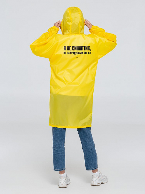 Дождевик «Я не синоптик», желтый с логотипом в Балашихе заказать по выгодной цене в кибермаркете AvroraStore