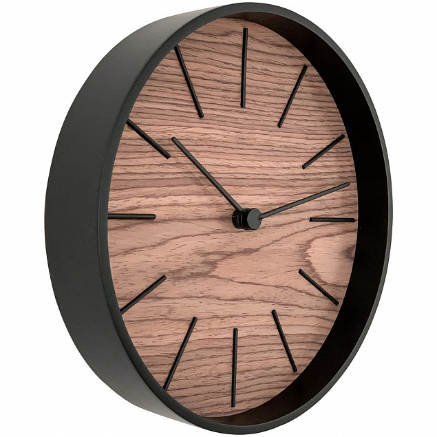 Часы настенные Rio, палисандр с логотипом в Балашихе заказать по выгодной цене в кибермаркете AvroraStore