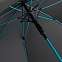 Зонт-трость с цветными спицами Color Style, бирюзовый с логотипом в Балашихе заказать по выгодной цене в кибермаркете AvroraStore