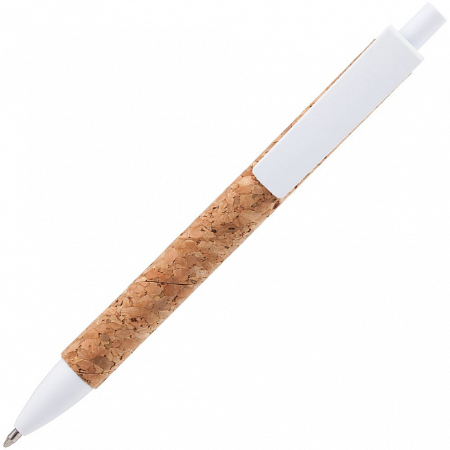 Ручка шариковая Grapho, белая с логотипом в Балашихе заказать по выгодной цене в кибермаркете AvroraStore